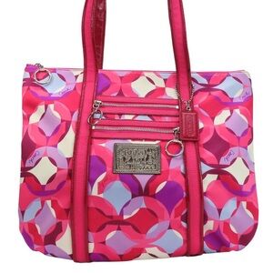 Coach Poppy Pop Art Kaleidoscope Sateen Tote bag